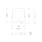 ITALUX Korta Naświetlacz Szary IP65 1xLED 20W Neutralna biel FD-27253-20W