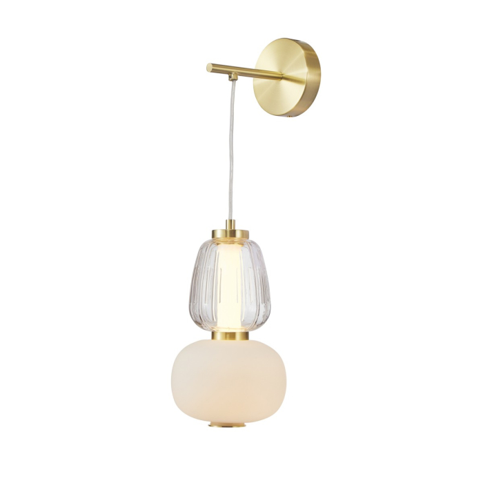 ITALUX Eris Wisząca Piaskowany złoty z połyskiem 1xLED 18W WL-98374-18W-GD