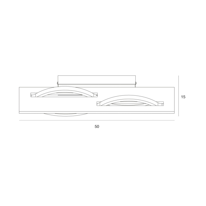 ITALUX Conato Kinkiet Czarny piaskowany 2xLED 14W Ciepła biel WL-23848-30W-BK-GD