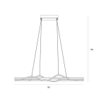 ITALUX Conato Wisząca Czarny piaskowany 2xLED 35W Ciepła biel PND-23848-30W-BK-GD