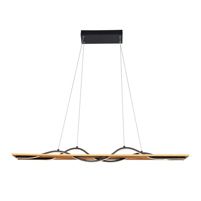 ITALUX Conato Wisząca Czarny piaskowany 2xLED 35W Ciepła biel PND-23848-30W-BK-GD