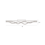ITALUX Conato Plafon Czarny piaskowany 2xLED 35W Ciepła biel PLF-23848-30W-BK-GD