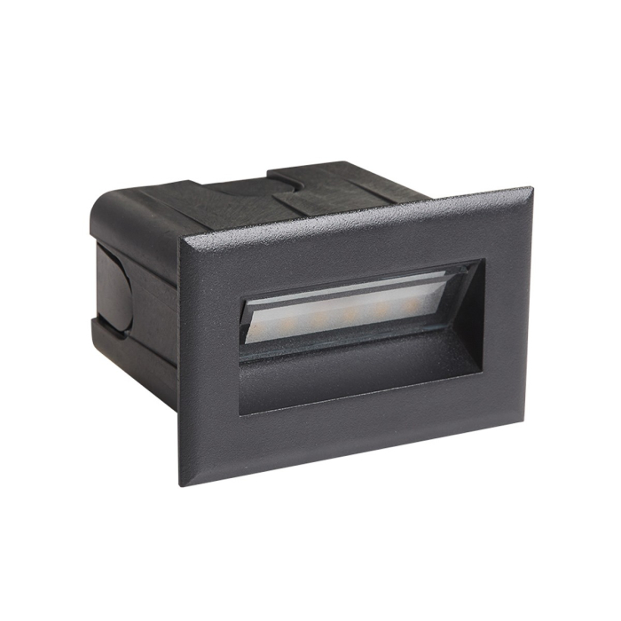 Italux Erba 3K Zewnętrzna Wpuszczana Czarny piaskowany IP65 1xLED 3W 3000K ONFL-0332-3K
