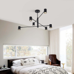 Light Prestige Snow 6 wiszący czarny LP-731/6P BK 6xGU10