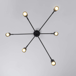 Light Prestige Snow 6 wiszący czarny LP-731/6P BK 6xGU10