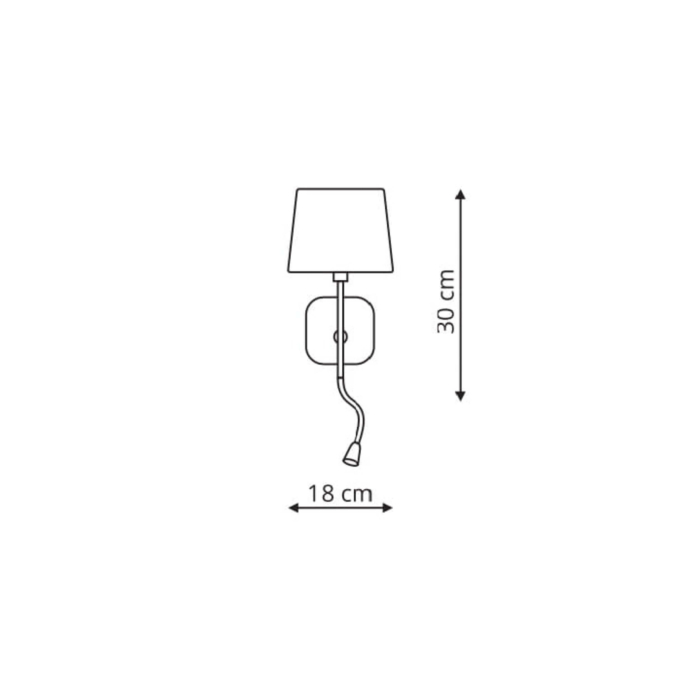 Light Prestige Marbella kinkiet czarny  E14 czarny LP-332/1W BK