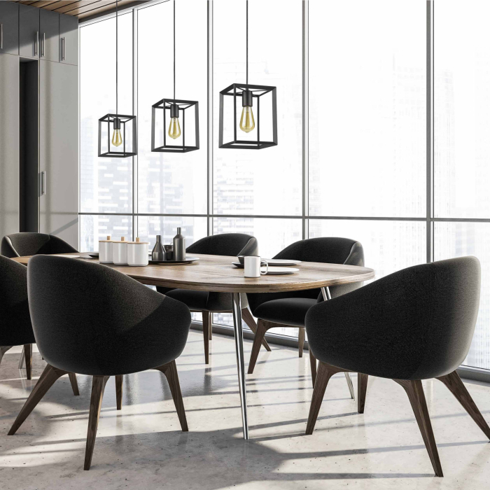 Light Prestige Napoli wisząca czarna E27 czarny LP-4146/1P-BL