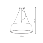 Light Prestige Malaga wisząca szara LED szary LP-622/1P GREY