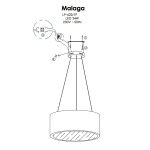 Light Prestige Malaga wisząca szara LED szary LP-622/1P GREY