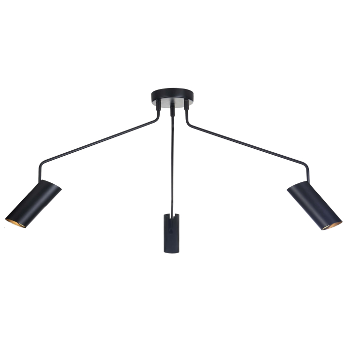 Light Prestige Futuro 3 wisząca czarna GU10 czarny LP-17001/3C BK