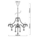 Light Prestige Cristallo 5 wisząca E14 transparentny LP-2940/5P