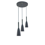 Light Prestige Solin 3 wisząca szara E27 szary LP-181/3P GR