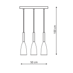 Light Prestige Solin 3 wiszaca linia biala E27 biały LP-181/3L WH