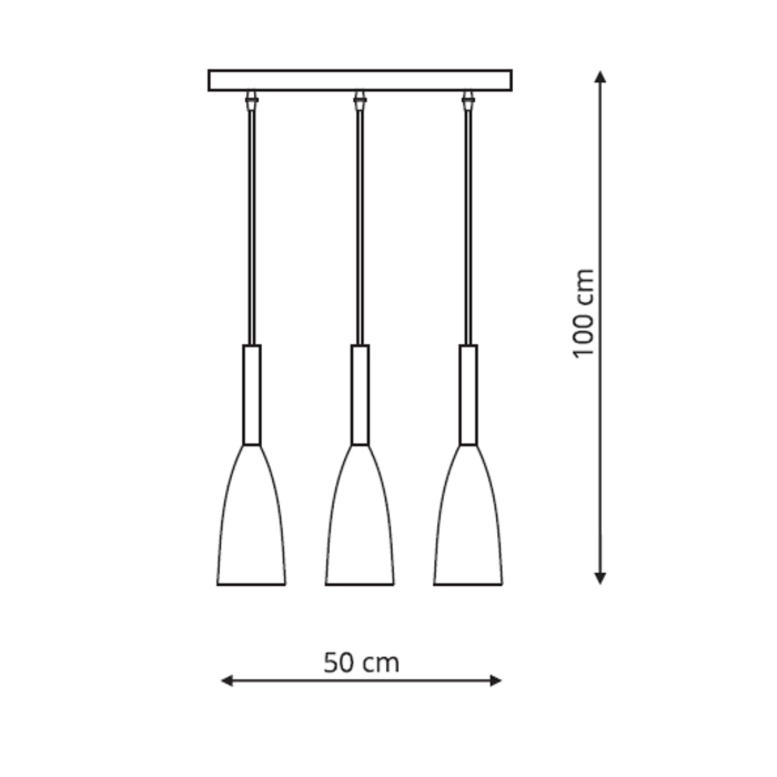 Light Prestige Solin 3 wisząca linia czarno/złota E27 czarny/złoty LP-181/3L BK/GD