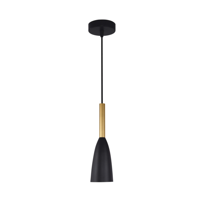 Light Prestige Solin wisząca czarno/złota E27 czarny/złoty LP-181/1P BK/GD