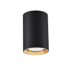Light Prestige Manacor oczko czarne ze złotym ringiem 9 cm GU10 czarny LP-232/1D - 90 BK/GD