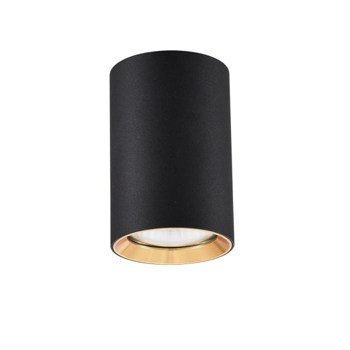 Light Prestige Manacor oczko czarne ze złotym ringiem 9 cm GU10 czarny LP-232/1D - 90 BK/GD