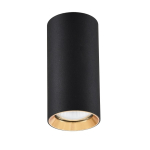 Light Prestige Manacor oczko czarne  ze złotym ringiem 17 cm GU10 czarny LP-232/1D - 170 BK/GD