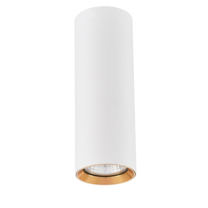 Light Prestige Manacor oczko białe  ze złotym ringiem 17 cm GU10 biały LP-232/1D - 170 WH/GD