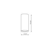Light Prestige Manacor oczko białe ze złotym ringiem 13 cm GU10 biały LP-232/1D - 130 WH/GD