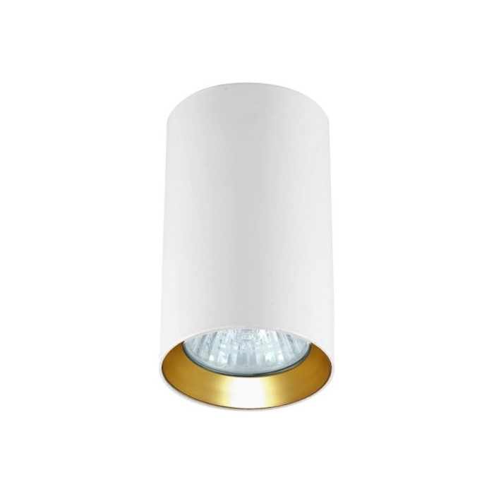 Light Prestige Manacor oczko białe ze złotym ringiem 9 cm GU10 biały LP-232/1D - 90 WH/GD