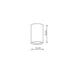 Light Prestige Manacor oczko białe ze złotym ringiem 9 cm GU10 biały LP-232/1D - 90 WH/GD