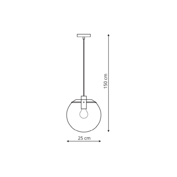 Light Prestige Puerto wisząca średnia czarna E27 czarny LP-004/1P M BK