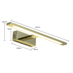 Light Prestige Isla kinkiet złoty średni z IP44 3000K LED złoty GS-LWB-12W/3 GOLD