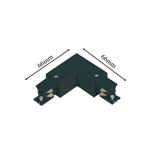 Light Prestige Łącznik L 3F prawy czarny  LP-552/3F R BK
