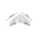 Light Prestige Łącznik L 3F prawy biały  LP-552/3F R WH
