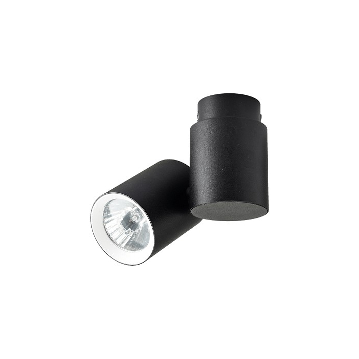 Light Prestige Boston 1 czarny z białym ringiem GU10 czarny LP-741/1W BK/WH