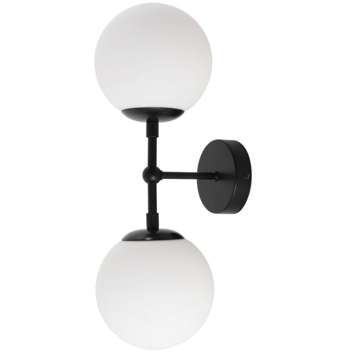 Light Prestige Dorado kinkiet 2 czarny 2xE14 czarny/ biały