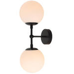 Light Prestige Dorado kinkiet 2 czarny 2xE14 czarny/ biały