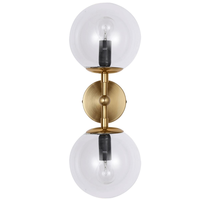 Light Prestige Dorado kinkiet 2 złoty Transp. 2xE14 złoty / transparentny