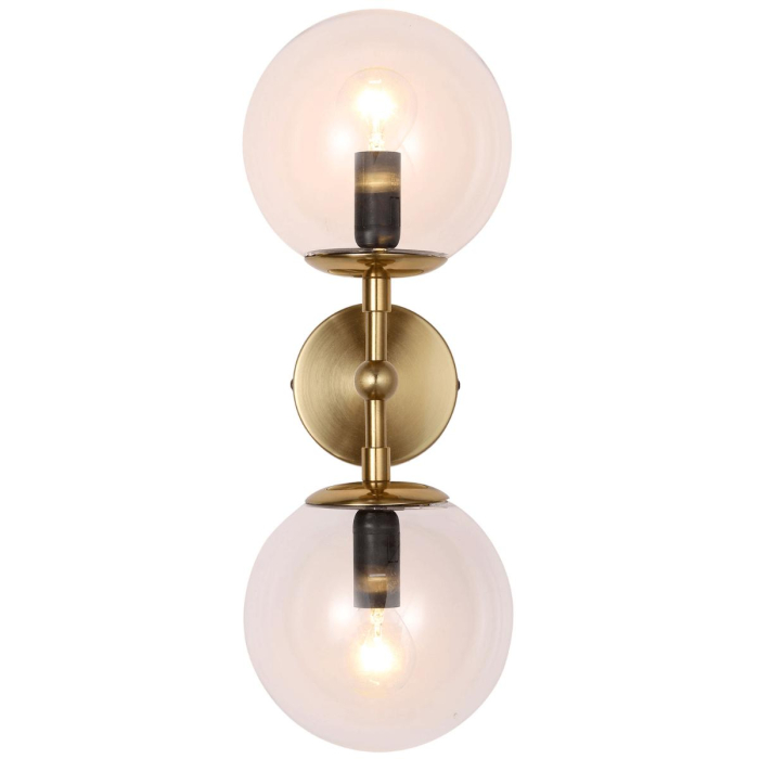 Light Prestige Dorado kinkiet 2 złoty Transp. 2xE14 złoty / transparentny