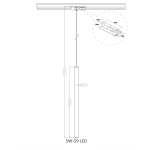 Light Prestige Lungo 1 złota wisząca do szynoprzewodu 1F  LP-894/1P GD 1F 1xG9 złoty
