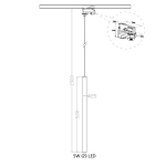 Light Prestige Lungo 1 złota wisząca do szynoprzewodu 3F  LP-894/1P GD 3F 1xG9 złoty