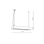 Light Prestige Ibros wisząca czarna średnia 18W 3000K IP20 LP-7001/1P 20 BK-63 18/3 1xLED czarny