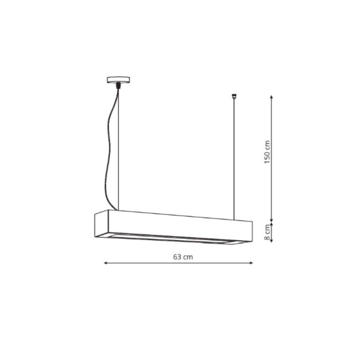 Light Prestige Ibros wisząca czarna średnia 18W 3000K IP20 LP-7001/1P 20 BK-63 18/3 1xLED czarny
