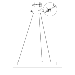 Light Prestige Midway lampa wisząca mała złota Triangle LP-033/1P S GD Triangle 1xLED Złoty