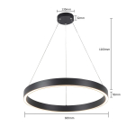 Light Prestige Midway lampa wisząca mała czarna Triangle LP-033/1P S  BK Triangle 1xLED Czarny