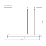 Light Prestige Midway lampa wisząca mała złota LP-033/1P S GD  1xLED Złoty