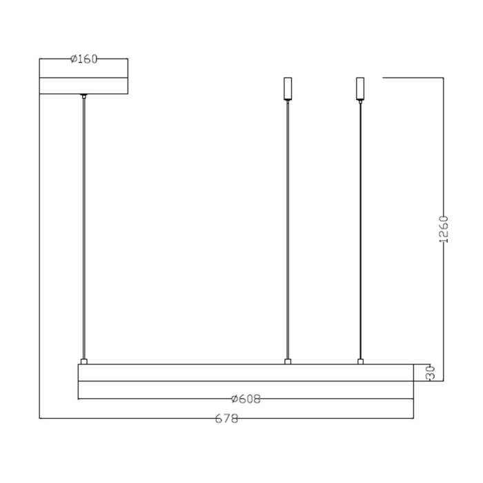 Light Prestige Midway lampa wisząca mała złota LP-033/1P S GD  1xLED Złoty