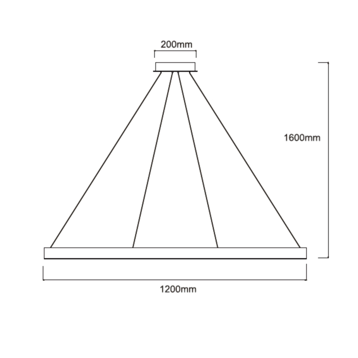 Light Prestige Midway Lampa wisząca LED 1x65W złoty błyszczący LP-033/1P XL GD Shiny