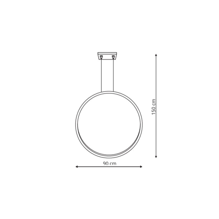 Light Prestige Mirror lampa wisząca duża czarna IP44 LP-999/1P L BK 1xLED czarny