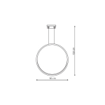Light Prestige Mirror wisząca mała złota 1xLED IP44 złoty LP-999/1P S GD