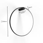Light Prestige Mirror kinkiet mały czarny LP-999/1W S BK 1xLED IP44 czarny