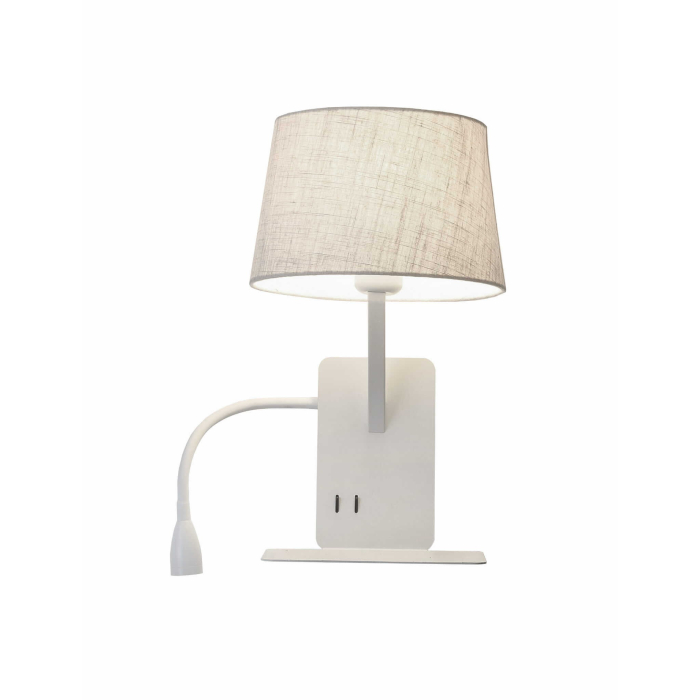 Light Prestige Dakota kinkiet z półką biały - lewy E27 biały LP-2121/1W L WH