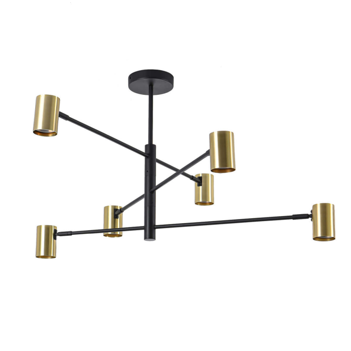Light Prestige Snow 6 złoty xGU10 Złoty/Czarny LP-731/6P GD