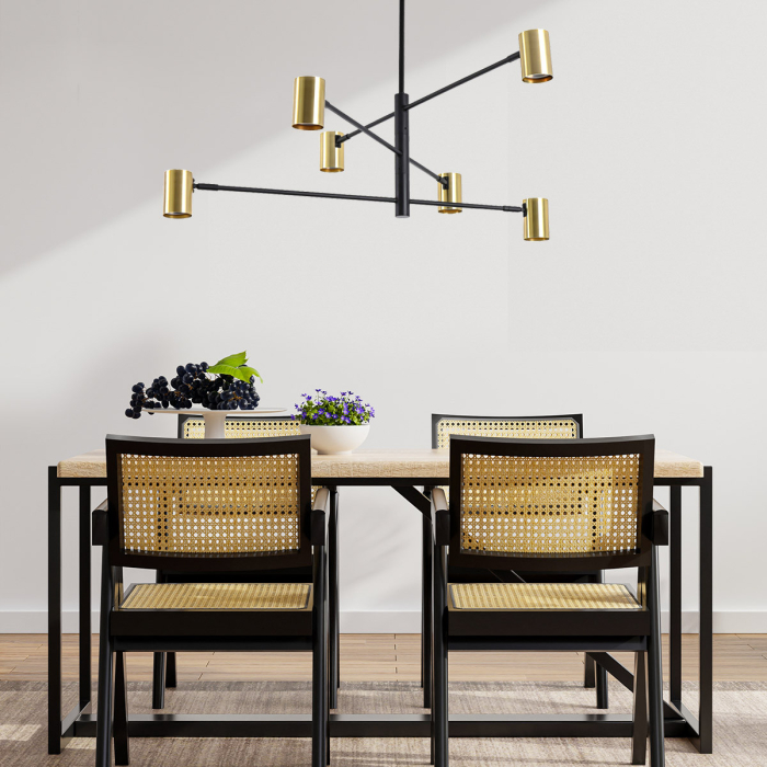 Light Prestige Snow 6 złoty xGU10 Złoty/Czarny LP-731/6P GD
